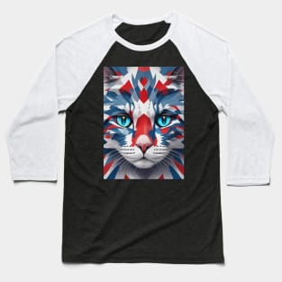 Patriotic Purrfection Baseball T-Shirt